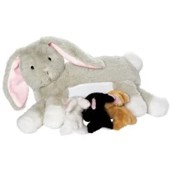 Manhattan Toy Nursing Nola Rabbit -Kids Toys Store 156740 Nursing Rabbit Plush 60