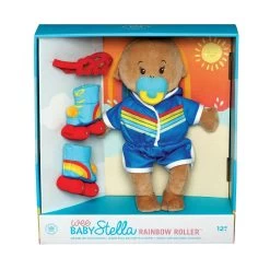 Manhattan Toy Wee Baby Stella Beige Doll Rainbow Roller -Kids Toys Store 162800 Roller skate doll stella 07copy