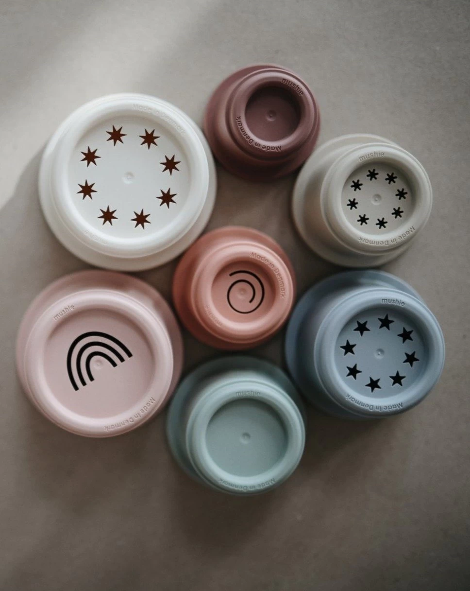 Mushie Stacking Cups Toy | Original 5 Mushie Stacking Cups Toy | Original - Image 3