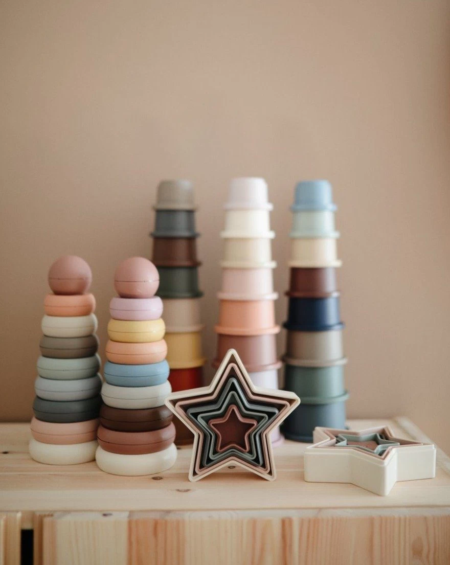 Mushie Stacking Cups Toy | Forest 8 Mushie Stacking Cups Toy | Forest - Image 6