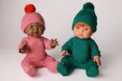 Dollie Footed Jumpsuit & Pom Pom Bonnet Jumpsuit | Forest Stripe -Kids Toys Store B58A0515 eb780554 19ef 443d 9009 27e81cc1700b