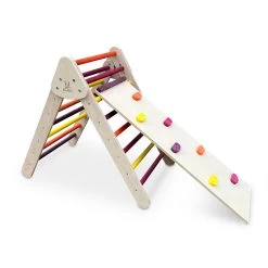 Climbing Triangle -Kids Toys Store ClimbingTriangleWithRockWallRamp Large Sunset