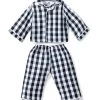 Kid's Twill Doll Pajamas | Navy Gingham -Kids Toys Store DPJNG Navy 1