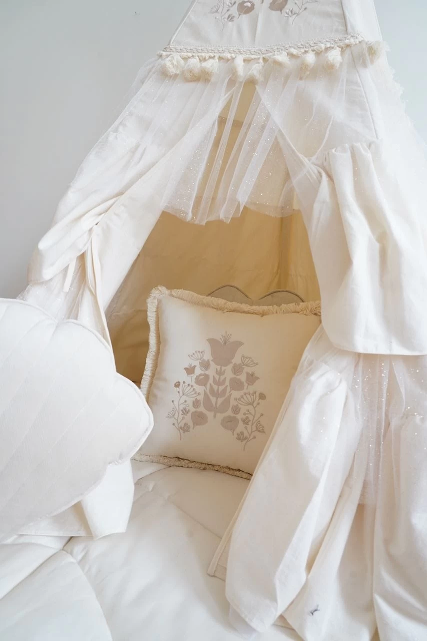 Boho Teepee Tent With Frills And Embroidery 6 Boho Teepee Tent With Frills And Embroidery - Image 4