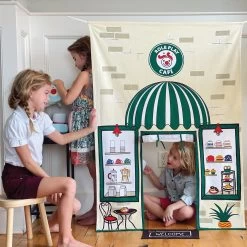 CaféDoorway Storefront With Coffee Making Machine -Kids Toys Store Doorway Cafe Play Space 1