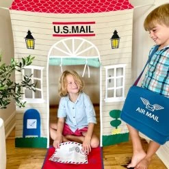 Post Office Doorway Storefront With Mailman's Satchel