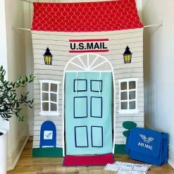 Post Office Doorway Storefront With Mailman's Satchel -Kids Toys Store DoorwayPostOfficePlayTent 3