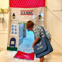Post Office Doorway Storefront With Mailman's Satchel -Kids Toys Store DoorwayPostOfficePlayTent 4