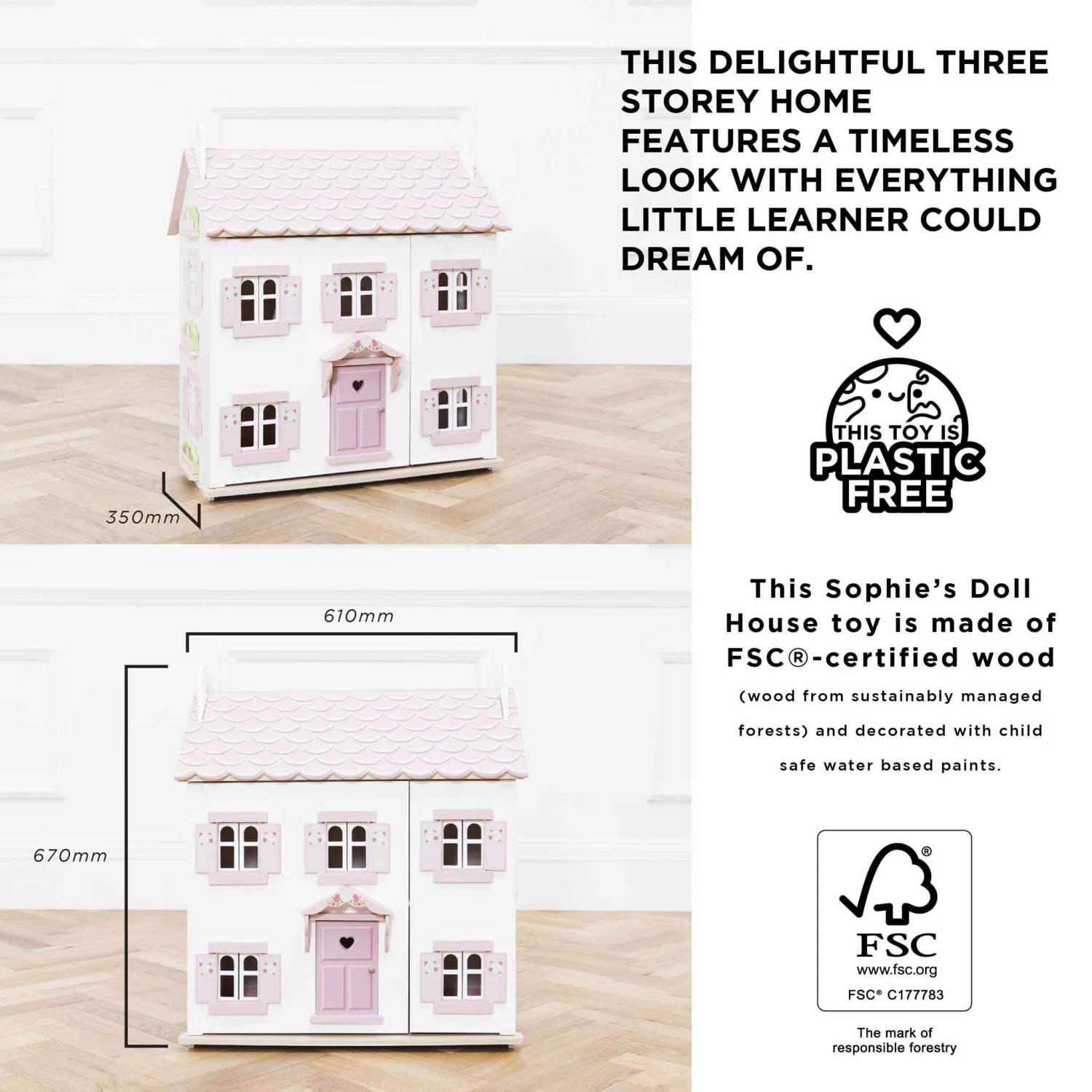 Sophie's Wooden Dolls House 9 Sophie's Wooden Dolls House - Image 7