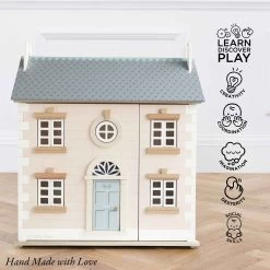 Bay Tree Wooden Dolls House 14 Bay Tree Wooden Dolls House -Kids Toys Store H107 bay tree dolls house pink blue and white