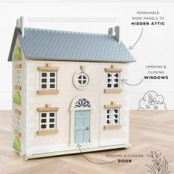 Bay Tree Wooden Dolls House 15 Bay Tree Wooden Dolls House -Kids Toys Store H107 bay tree dolls house play features