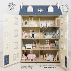 Palace Wooden Dolls House -Kids Toys Store H152 palace dolls house inside wallpaper