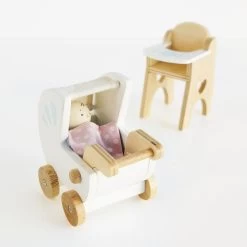 Dolls House Nursery & Baby Set -Kids Toys Store ME044 nursery set pushchair highchair