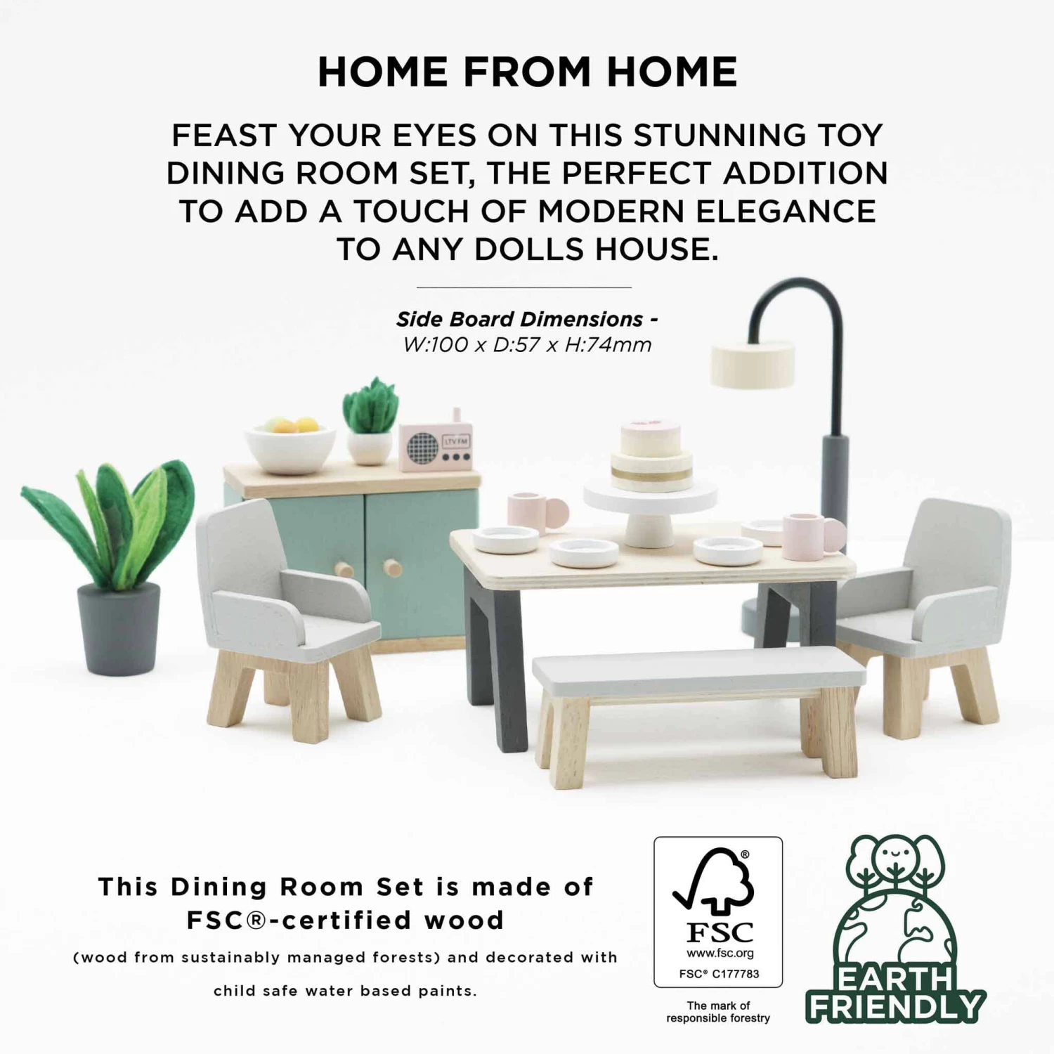 Wooden Dolls House Dining Room 7 Wooden Dolls House Dining Room - Image 5