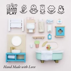 Wooden Dolls House Bathroom Furniture 10 Wooden Dolls House Bathroom Furniture -Kids Toys Store ME060 Bathroom Amazon Listing 2023 03