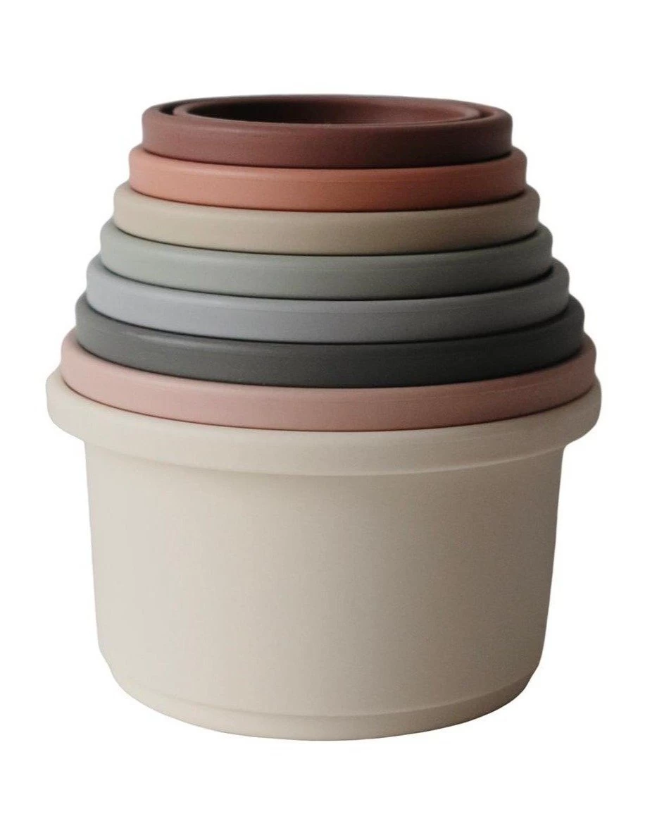 Mushie Stacking Cups Toy | Original 7 Mushie Stacking Cups Toy | Original - Image 5