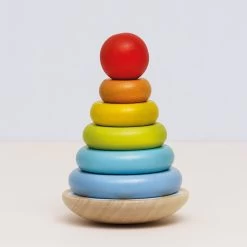 Rainbow Stacking Tower -Kids Toys Store PL011 rainbow tower stacker rocking base baby and toddler toy