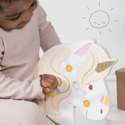 Magical Rocking Unicorn Carousel -Kids Toys Store PL134 rocking unicorn carousel gold and glitter detailing