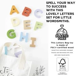 Wooden Alphabet Set & Bag -Kids Toys Store PL143 letters bag specifications