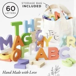 Wooden Alphabet Set & Bag -Kids Toys Store PL143 letters bag the magic of play