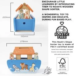 Noah's Ark & Animals Shape Sorter -Kids Toys Store TV212 noahs shape sorter ark specifications