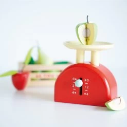 Kitchen Weighing Scales -Kids Toys Store TV289 Weighing Scales Apples Pears Food Role Play Wooden Toys
