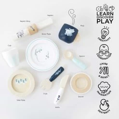 Cutlery & Dinner Set -Kids Toys Store TV309 dining set top view of all items