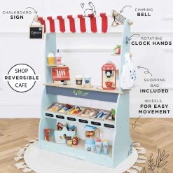 Shop & Cafe Market Stand -Kids Toys Store TV317 shop and cafe reversible with many features