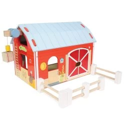 Farmyard Animal Barn -Kids Toys Store TV417 red barn farm fence wooden play set 315db505 8792 40ac 8871 d38a30055758