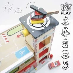 Fire & Rescue Wooden Garage 13 Fire & Rescue Wooden Garage -Kids Toys Store TV453 fire and rescue helicopter and helipad