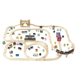London Train Set -Kids Toys Store TV701 city large wooden train set 2