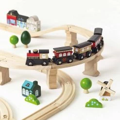 London Train Set -Kids Toys Store TV701 city magnetic steam train on highrise tracks 2