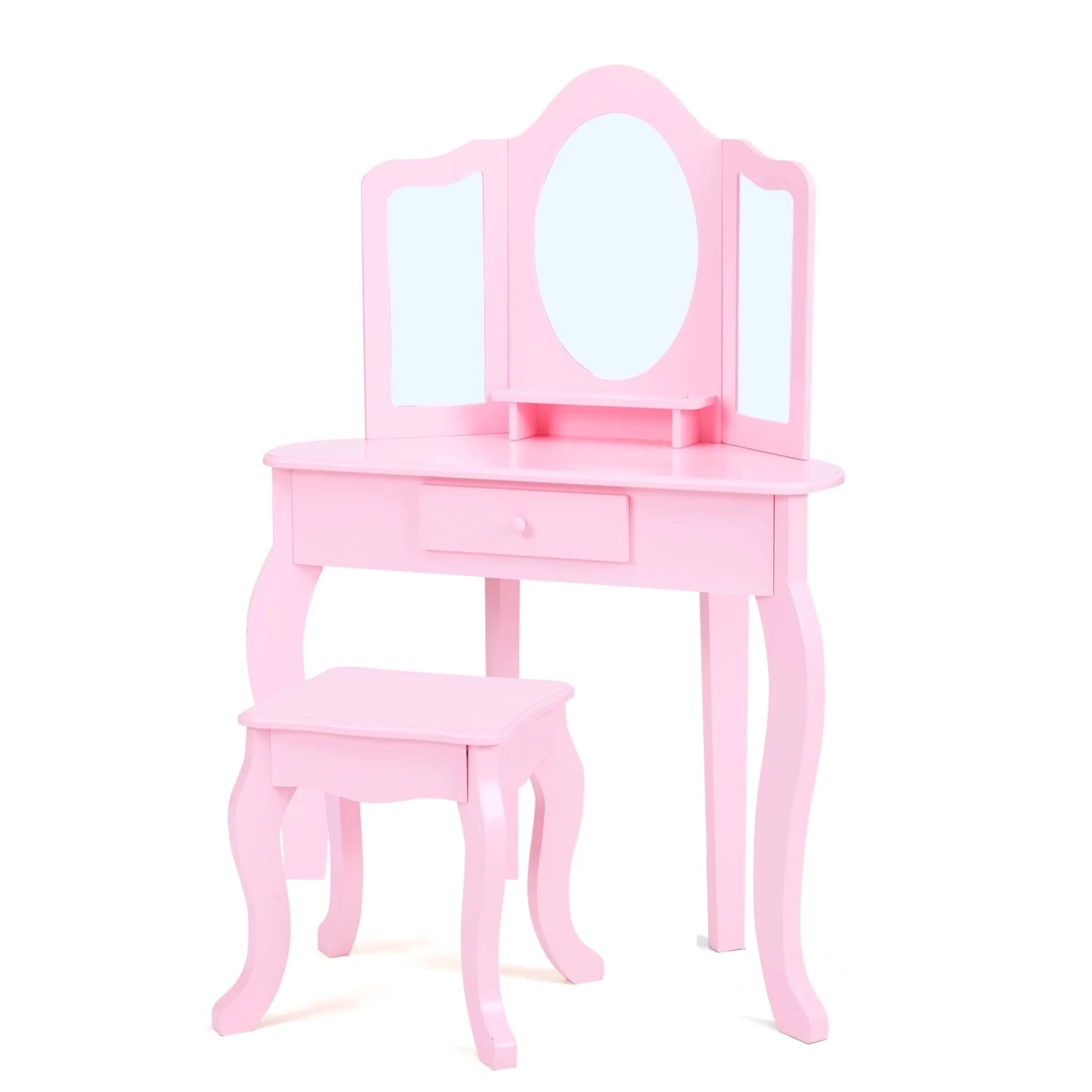 Alessandra Kids Corner Vanity Table & Stool | Pink 7 Alessandra Kids Corner Vanity Table & Stool | Pink - Image 5