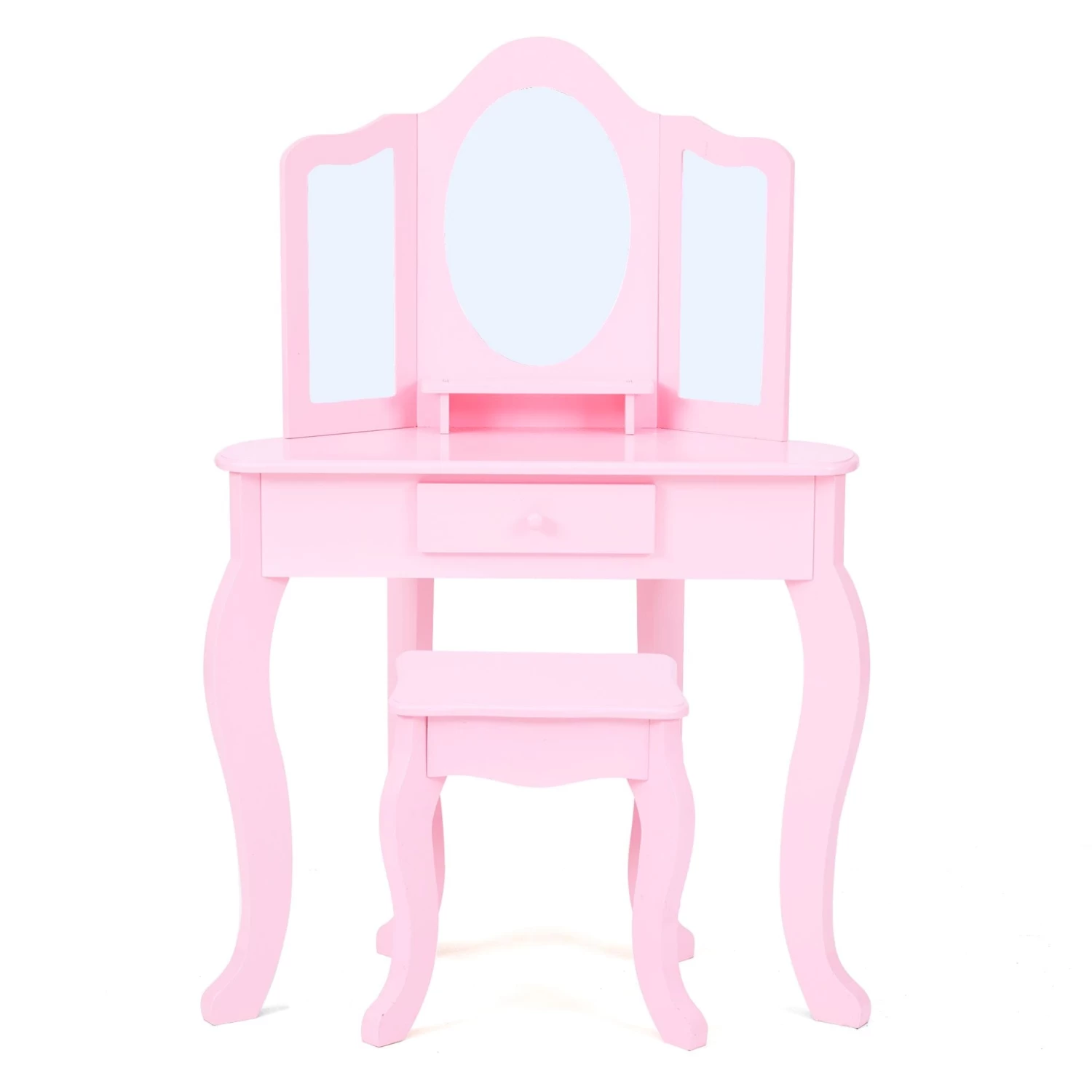 Alessandra Kids Corner Vanity Table & Stool | Pink 4 Alessandra Kids Corner Vanity Table & Stool | Pink - Image 2
