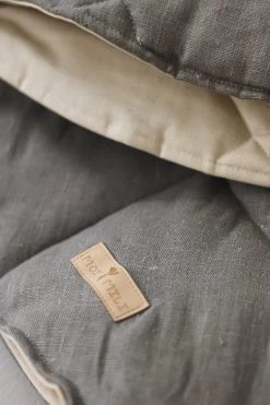 Beige Teepee And Grey Linen Round Mat Set -Kids Toys Store beige teepee and mat set 879593