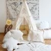 Boho Teepee Tent With Frills And Embroidery 1 Boho Teepee Tent With Frills And Embroidery -Kids Toys Store bohemian home teepee tent for kids boho style 2