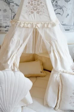 Boho Teepee Tent With Frills And Embroidery 18 Boho Teepee Tent With Frills And Embroidery -Kids Toys Store bohemian home teepee tent for kids boho style 6