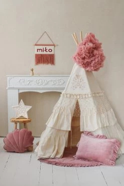 Boho Teepee Tent With Frills And Embroidery 21 Boho Teepee Tent With Frills And Embroidery -Kids Toys Store boho teepee tent with frills and embroidery 798331