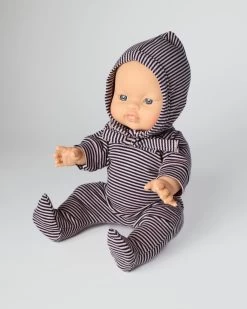 Dollie Bonnet & Jumpsuit | Striped -Kids Toys Store dolliebonnet jumpsuit striped 4
