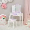 Fantasy Fields Gisele Starry Sky Kids Vanity Table & Stool | White 2 Fantasy Fields Gisele Starry Sky Kids Vanity Table & Stool | White -Kids Toys Store fantasyfieldsgiselestarryskykidsvanitytable stool white 0