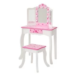 Fantasy Fields Gisele Sweethearts LED Vanity Table & Stool | White 11 Fantasy Fields Gisele Sweethearts LED Vanity Table & Stool | White -Kids Toys Store fantasyfieldsgiselesweetheartsledvanitytable stool white 1