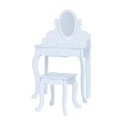 Fantasy Fields Princess Rapunzel Kids Vanity Table & Stool | White -Kids Toys Store fantasyfieldsprincessrapunzelkidsvanitytable stool white 0