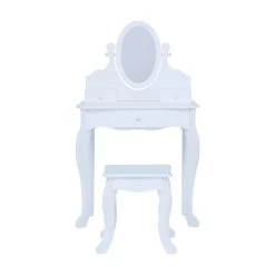 Fantasy Fields Princess Rapunzel Kids Vanity Table & Stool | White -Kids Toys Store fantasyfieldsprincessrapunzelkidsvanitytable stool white 2