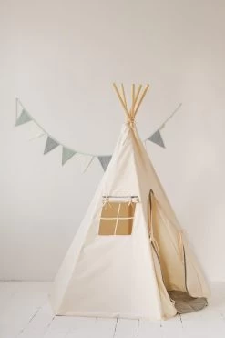 Grey Pompoms Teepee Tent With Pompoms -Kids Toys Store grey pompoms teepee tent with pompoms 942267