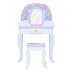 Little Dreamer Kids Vanity Table & Stool | White/Pink 11 Little Dreamer Kids Vanity Table & Stool | White/Pink -Kids Toys Store littledreamerkidsvanitytable stool white pink 0