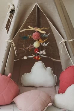 Natural Linen Teepee Tent -Kids Toys Store natural linen teepee tent 692480