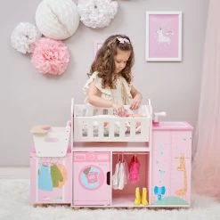 Olivia's Little World Amanda 6-in-1 Doll Nursery Station | Pink -Kids Toys Store olivia slittleworldamanda6 in 1dollnurserystation pink 0