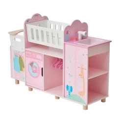 Olivia's Little World Amanda 6-in-1 Doll Nursery Station | Pink -Kids Toys Store olivia slittleworldamanda6 in 1dollnurserystation pink 2