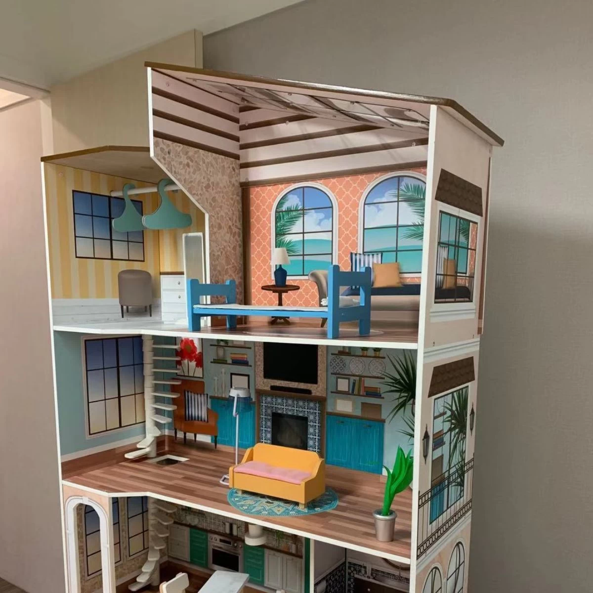 Olivia's Little World By Teamson Kids - Dreamland Mediterranean Doll House - Muti-color 18 Olivia's Little World By Teamson Kids - Dreamland Mediterranean Doll House - Muti-color - Image 16