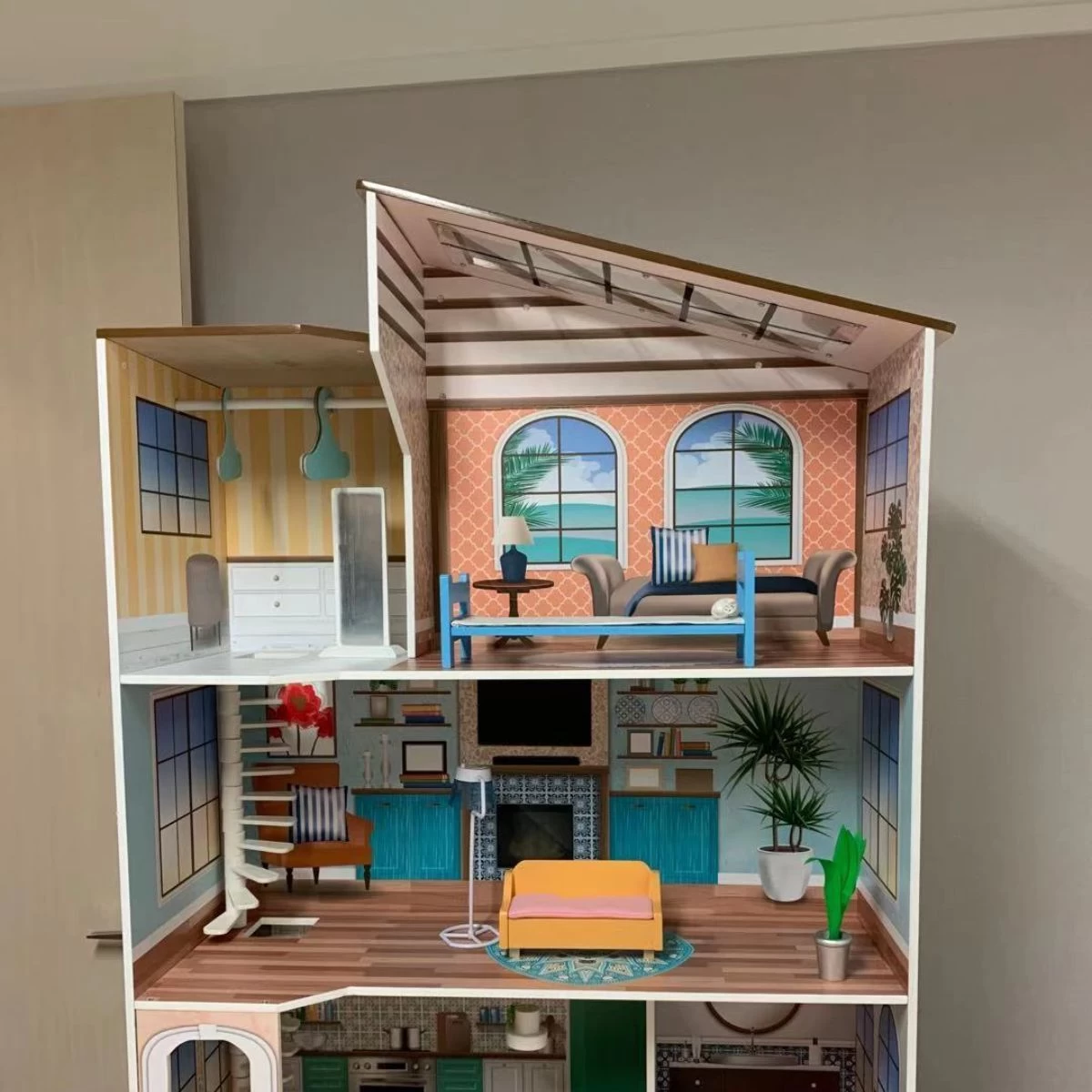Olivia's Little World By Teamson Kids - Dreamland Mediterranean Doll House - Muti-color 17 Olivia's Little World By Teamson Kids - Dreamland Mediterranean Doll House - Muti-color - Image 15